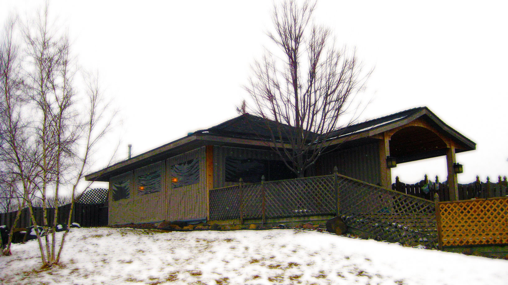 Camp house winter The Dogwoods mount horeb WI